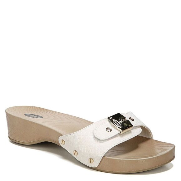 Dr. Scholls Womens Classic Comfort Slide Slip On Sandal White Size 10M NIB - Picture 1 of 1
